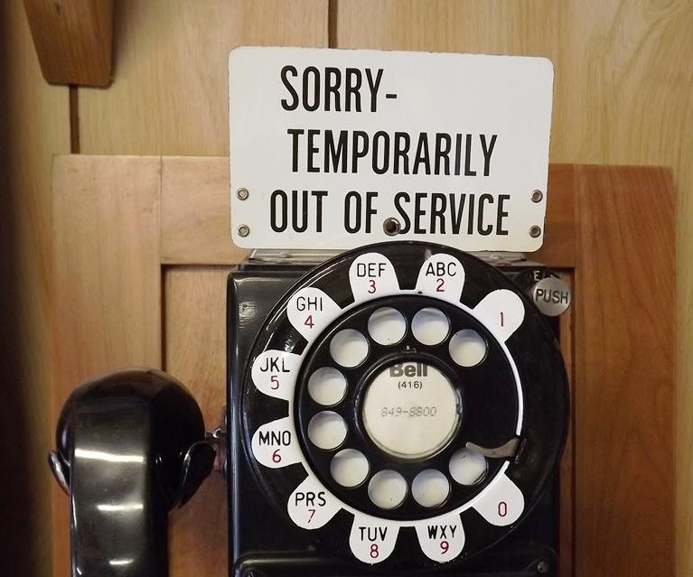 Phone out of service.